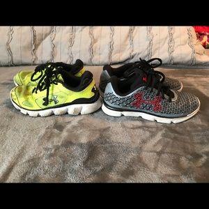 Under Armour boys shoes, 2 pairs size 1